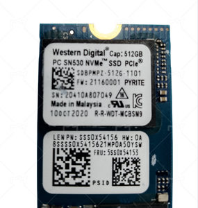 Para <span class=keywords><strong>Western</strong></span> <span class=keywords><strong>Digital</strong></span> PC SN530 NVMe 512GB portátil externo SSD M.2 interfaz SATA puerto de expansión producto usado - Product Image 2