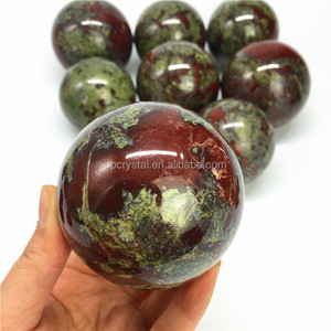 Semi-precious Stone Crafts Natural Dragon Blood Stone Sphere Healing Stones Quartz <b>Crystal</b> <b>Ball</b> Sphere - Product Image 3