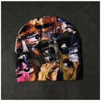 Gorros de punto con estampado digital, estilo europeo americano, de moda, streetwear, hip-hop, retro, unisex, casuales y versátiles.