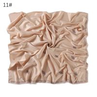 Écharpe carrée unie en soie satinée mate avec strass, châle, foulard, toutes saisons # HijabScarfKhimarShayla