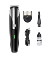 Kit de toilettage premium 12-en-1, recharge USB, têtes détachables, lames en acier inoxydable