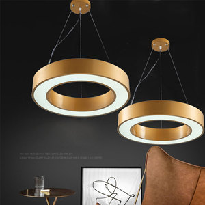 Black Round LED Pendant <b>Light</b> Aluminum Body Acrylic <b>Shade</b> Warm <b>White</b> 3500K Dimmable Living Room Ceiling Lamp - Product Image 4