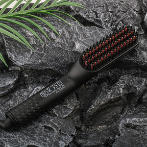 Estilizador <span class=keywords><strong>de</strong></span> <span class=keywords><strong>pelo</strong></span> eléctrico <span class=keywords><strong>de</strong></span> cerámica para hombres y alisador <span class=keywords><strong>de</strong></span> barba para hombres y peine alisador enchufe <span class=keywords><strong>de</strong></span> EE. UU. 110-240V - Product Image 4