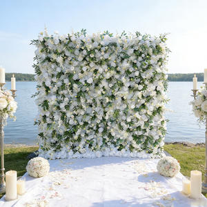 Фон для свадебной сцены: цветочная стена из искусственных роз, 5D, скручивающаяся, для декорации свадебной площадки - Product Image 6