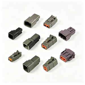 Connecteur Électrique Étanche Mâle et Femelle 2 3 4 6 8 Broches, Série DTM, pour Faisceau de Câbles Automobile - Product Image 1