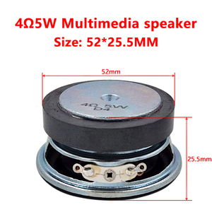 Rohs 52*25Mm 52 Mm 4Ohm 5W 2-Inch Đa Phương Tiện Bên Ngoài Từ Vòng PU Nồi Dưới Loa Đầy Đủ Tần Số Loa Nhỏ - Product Image 2
