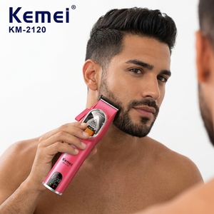 Cortadora de Pelo KEMEI Km-2120, Inalámbrica, Recargable, con Batería de 10w, DLC, 9000 RPM, Color Rojo - Product Image 5