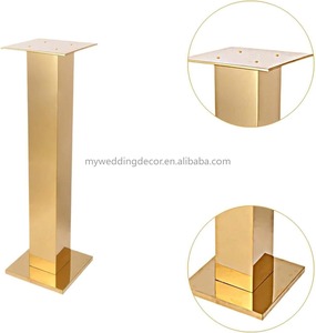 Décorations de table de mariage K55, arche dorée de 90 cm, décoration de mariage, accessoires pour dîner aux chandelles, support de fleurs en métal pour mariage - Product Image 6