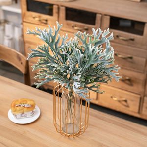 CallaFloral - Hierba de Asta de Ciervo Artificial, Flores Artificiales Blancas y Verdes, Decoración de Boda, PVC, Goma Suave, Decoración de Interiores - Product Image 1