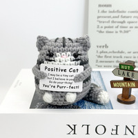 Décoration de bureau et de maison en crochet fait main, animaux en crochet positifs, cadeaux pour la fête des mères, la fête des pères, la Saint-Valentin, la remise des diplômes
