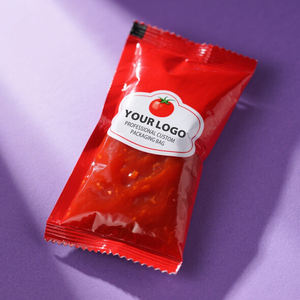 تصميم جديد مطبوع حسب الطلب حاجزًا عاليًا بثلاثة جوانب محكم الغلق عبوة بلاستيكية مايلر من أجل الكاتشب - Product Image 2