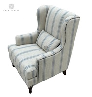 Canapé une place en tissu contemporain de forme traditionnelle, fauteuils pour salon et hôtel, fabriqué en Chine, modèle CA111025