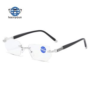 Teenyoun Vintage personalizado sin montura gafas de <span class=keywords><strong>presbicia</strong></span> Retro lectores gafas de lectura Bloqueo de luz azul para hombres 2024 al por mayor - Product Image 4