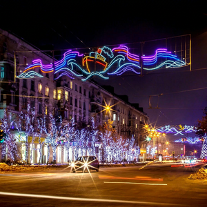Outdoor Waterproof Cross Street Lighting Motif for Public Square Avenue Festival and Event Decoration - Product Image 2