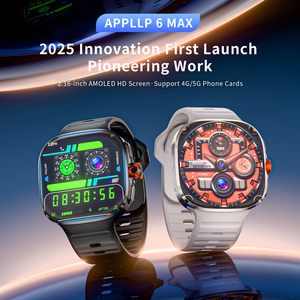 Appllp 6 Montre connectée Android avec écran Amoled, caméra rotative, appels téléphoniques 4G, appels vidéo Wifi, suivi d'activité physique - Product Image 4