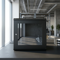 Armoire de serveur murale de 19 pouces avec matériau en acier laminé à froid conforme à la norme ANS/EIA RS-310-D