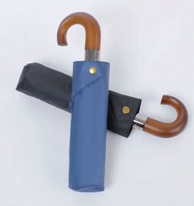 Parapluie pliant de luxe minimaliste, protection anti-UV, protection contre la pluie, en polyester, pour les affaires - Product Image 3