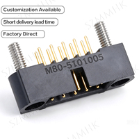 Conector de Montaje en PCB de la Serie M80-510, Paso de 2.0 mm, Conectores Chapados en Oro con Bloqueo de Tornillo, Conector de Alta Fiabilidad M80-5100405