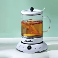 Набор чайника со стеклянным заварочным чайником и подогревателем