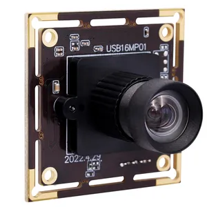 ELP Kamera Web CMOS IMX298, Desain Baru Ultra Webcam 16MP Sensor Warna Mini PC Kamera USB Tanpa Lensa Distorsi