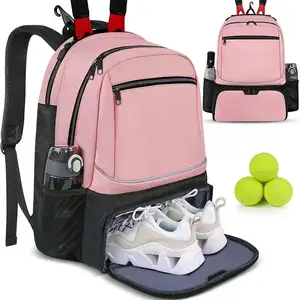 Mochila personalizada para raqueta de tenis de alta calidad, paquete de tenis para bolsa de 2 raquetas