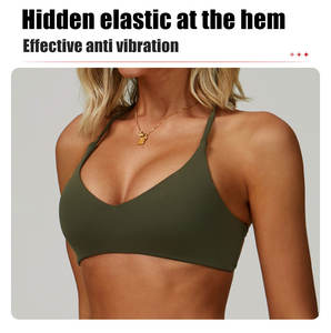 Belle entrecroisée dos course vêtements entraînement culture débardeur femmes haut soutien sport Yoga soutien-gorge Fitness haut respirant soutiens-gorge - Product Image 4