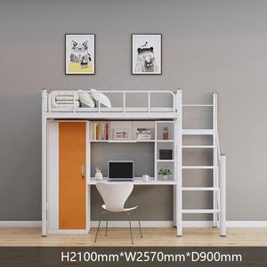 Modern Adults College Steel Bunk <b>Bed</b> Student <b>Loft</b> With <b>Cheap</b> Desk Locker Dorm <b>Bed</b> for Bedroom Hotel School Hospital - Product Image 4