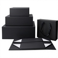 Petite boîte cadeau pliable de luxe en papier kraft magnétique pour la Saint-Valentin, les bijoux, les bébés, les mariages, les Noëls, emballage carré personnalisé