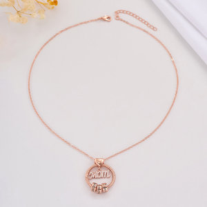 Collar con Grabado Personalizado de Moda Retro Song Yi para el Día de la Madre, Estilo Europeo y Americano, Piedra de Nacimiento de Diciembre para Mujer - Product Image 3