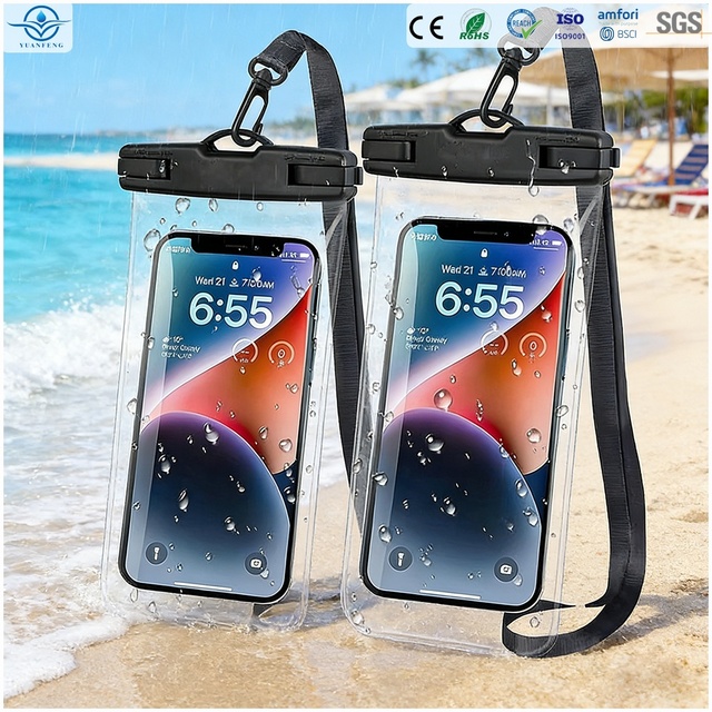 Hot Sale  IPX8 Waterproof Phone Pouch Swimming Diving Floating Waterproof Phone Case for iPhone 15 Pro Max/ 14 Pro Max