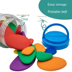 Đặc biệt Đóng hộp nhựa tự làm đồ chơi Montessori mẫu giáo giáo dục đầy màu sắc trong suốt sỏi loạt cho 5-7 tuổi - Product Image 3