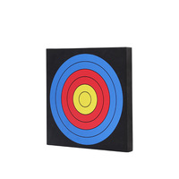Cible de tir à l'arc en EVA avec anneaux imprimés en couleur intégrés ; Pas de papier cible requis ; Cible d'entraînement au tir à l'arc.