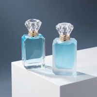 Moderna Botella de Perfume Portátil Octogonal de 30ml 50ml 100ml, Botella de Perfume en Aerosol de Color, Diseño Compacto y Elegante con Tapa