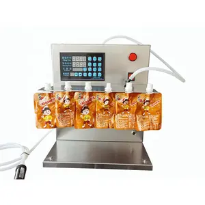 Desk Top Halbautomati scher Auslauf/Stand beutel Beutel Wasser Obst Orangensaft Füll verpackungs maschine