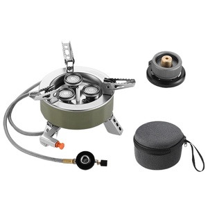 Réchaud de <span class=keywords><strong>camping</strong></span> portable d'extérieur à <span class=keywords><strong>3</strong></span> brûleurs Seven Star 6800W haute puissance, résistant au vent, pour barbecue alpin au gaz - Product Image 1