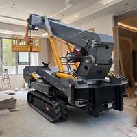 Grue araignée RST L-715 de 12 tonnes avec flèche télescopique hydraulique et nacelle pour projets de levage lourd industriels