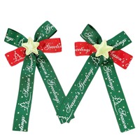 Pinces à cheveux de Noël pour filles, avec long ruban et motif sapin de Noël, attaches pour queue de cheval du Nouvel An, accessoires capillaires pour filles