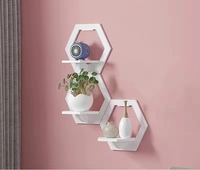 Wandorganizer Wandregal-Set Bohrfreier Nachttisch-Wandhalter Blumentopfhalter TV-Hintergrund Raumdekoration