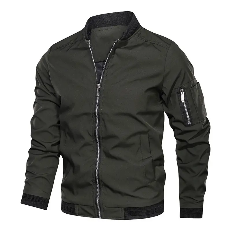 2023 Windbreaker Leather Thicken Skinny Coat Bomber Mens Clothing Baseball Jackets Polyester Fiber Shell for Men Printed Regular