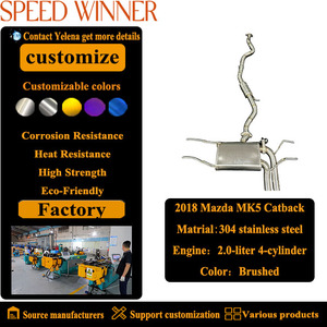 Sistema de escape de acero inoxidable 304 SpeedWinner de alta calidad, silenciador Valvetronic Catback para <span class=keywords><strong>Mazda</strong></span> MX5 <span class=keywords><strong>2018</strong></span> de 2,0 litros y 4 cilindros - Product Image 3