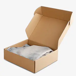 Özel baskılı ambalaj katlanır karton oluklu posta nakliye Kraft kağit kutu