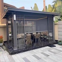Véranda en verre fermée, serre en aluminium, solarium pour cour extérieure, fourni par l'usine