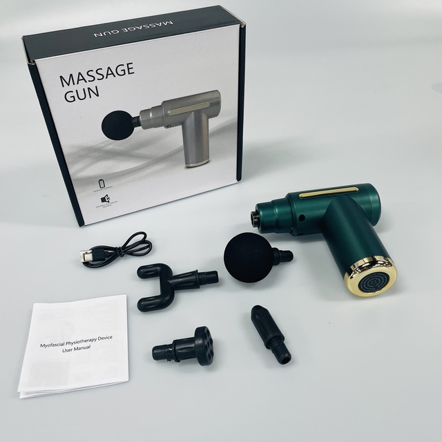 Professional 4-Head Deep Tissue Percussion Massage Gun with Aluminum Alloy 6-Speed for Muscle Fascia and Body Use OEM