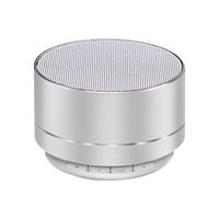 Speaker Nirkabel Mini Portabel Ww021 Logo dengan Lampu LED Berwarna-warni, Bass Metal, untuk Luar Ruangan, Cocok untuk Ponsel, Hadiah Custom