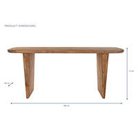 TABLE À MANGER EN BOIS DE PIN RECYCLÉ 180X90X77