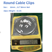 Clips de câble HUASU PE 16MM PLUS RÉSISTANTS, TYPE ROND, SERRE-CÂBLE CIRCULAIRE, SUPPORT DE CÂBLE, 10 pièces par sac