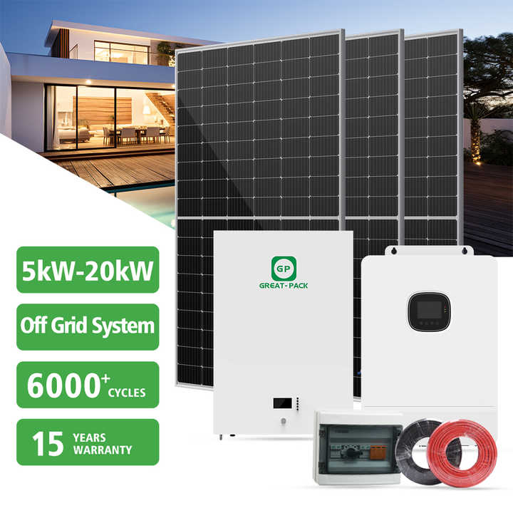 House 10Kw Complete Off Grid 5Kw Solar System Home Power Photovoltaic ...
