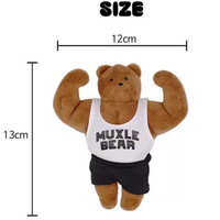 Ours en peluche amusant avec des muscles abdominaux, ours en peluche pour couple, meilleur ami, cadeau d'anniversaire, ours super mignon