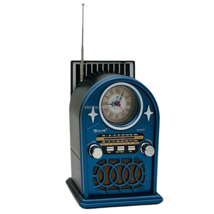 ELETREE RX-82CS Jukebox de Escritorio con Bluetooth, Altavoz Inalámbrico, Carga Solar, Radio AM/SW/FM de 3 Bandas, Reproductor de Música con USB y Tarjeta TF - Product Image 1