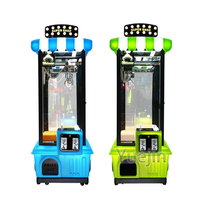 Machine de jeu d'arcade d'intérieur à monnayeur, type grue à pinces, pour supermarché, pour attraper les peluches, mini grue à pinces en métal, version anglaise